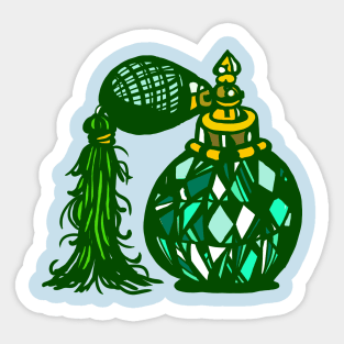 Art Deco Illustrative Perfume Bottle Sticker